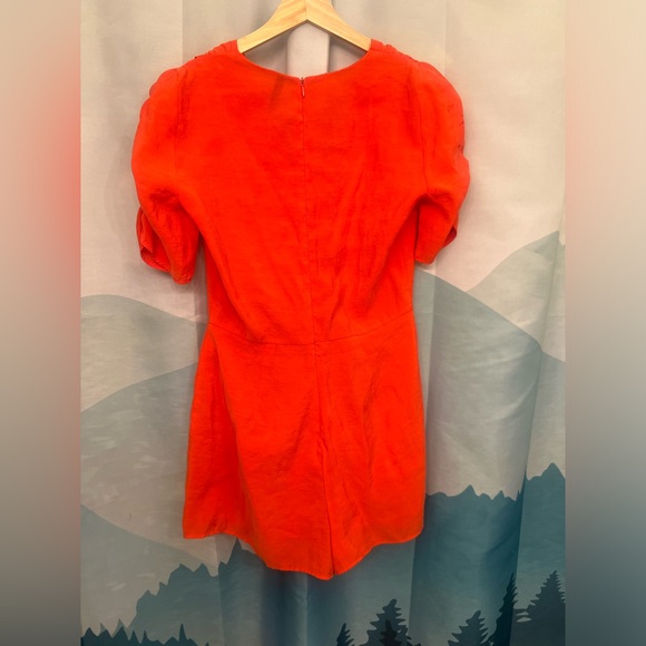 Zara trf collection one piece orange shorts romper size Small - Picture 3 of 6